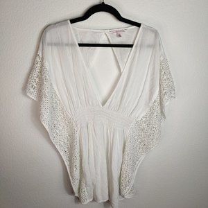 Victoria's Secret Crochet White Swimsuit Coverup Medium